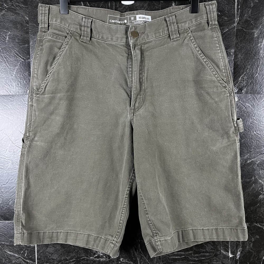 Carhartt Men's Green Workwear Relaxed Cargo Shorts 32